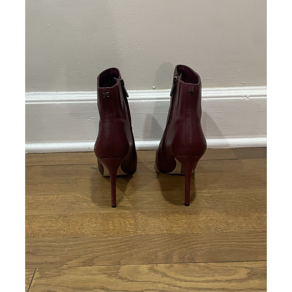 Sam Edelman Burgundy Red Leather Wren Pointed Toe Ankle Boots Bootie Sz 7.5 - Picture 4 of 10